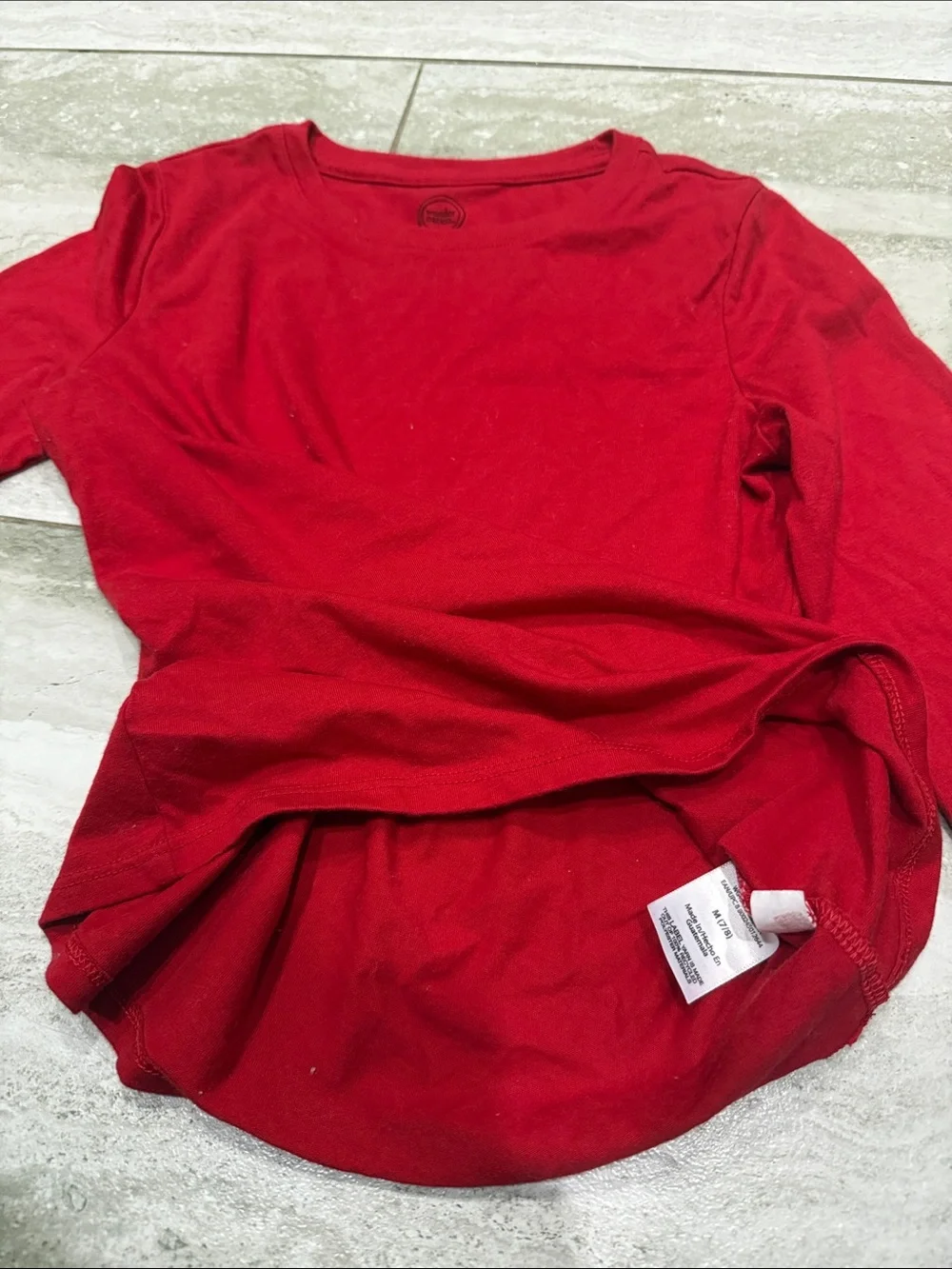 wonder nation Red Long-Sleeve Crewneck Tee